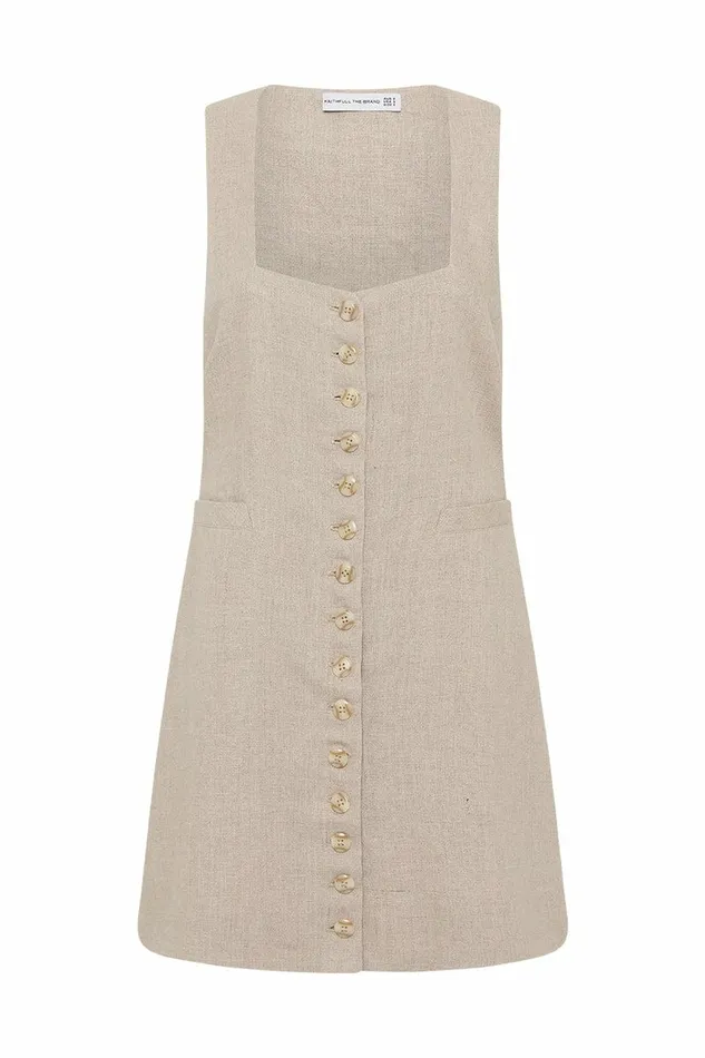 Women Faithfull The Brand Dresses Marinia Mini Dress Natural 8211 Faithfull The Brand