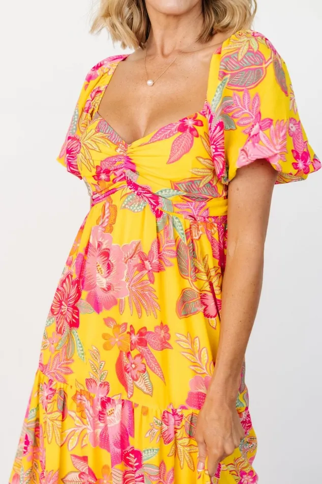 Women Maxi Dresses Baltic Born Darla Maxi Dress Yellow Pink Floral Women Maxi Dresses Baltic Born Darla Maxi Dress Yellow Pink Floral