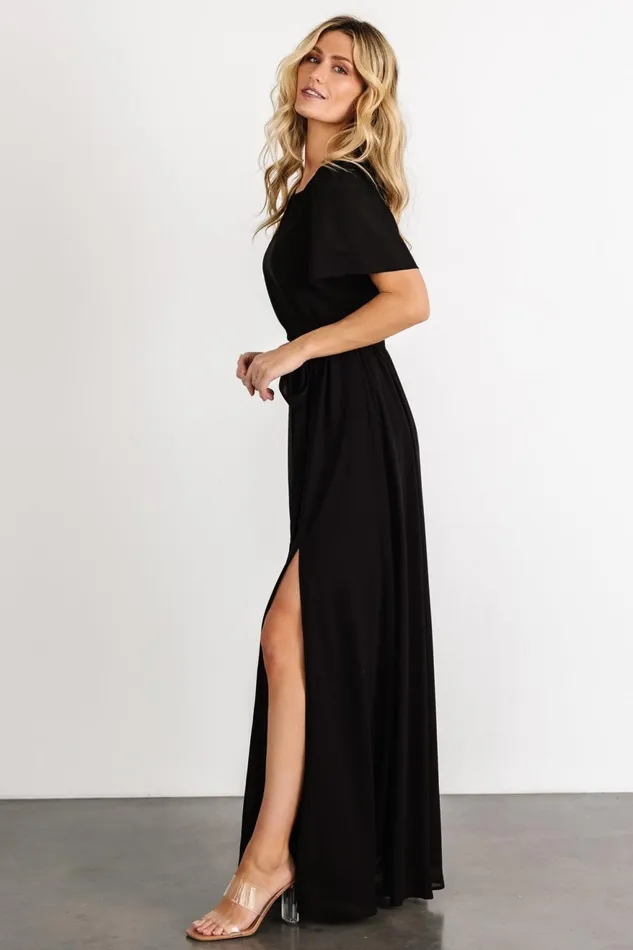 Women Mother Of The Bride Baltic Born Naomi Short Sleeve Maxi Dress Black Women Mother Of The Bride Baltic Born Naomi Short Sleeve Maxi Dress Black