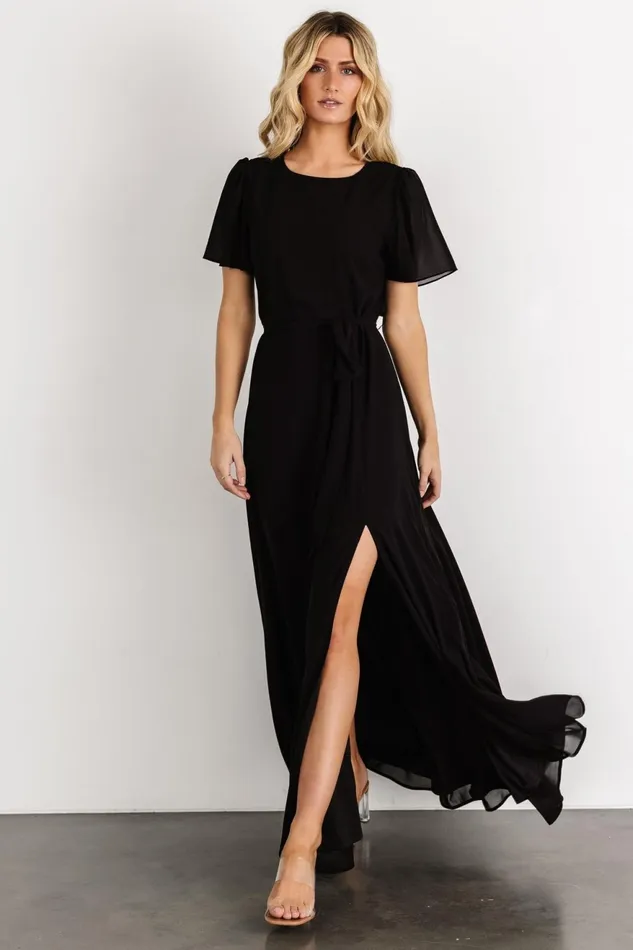 Women Mother Of The Bride Baltic Born Naomi Short Sleeve Maxi Dress Black Women Mother Of The Bride Baltic Born Naomi Short Sleeve Maxi Dress Black