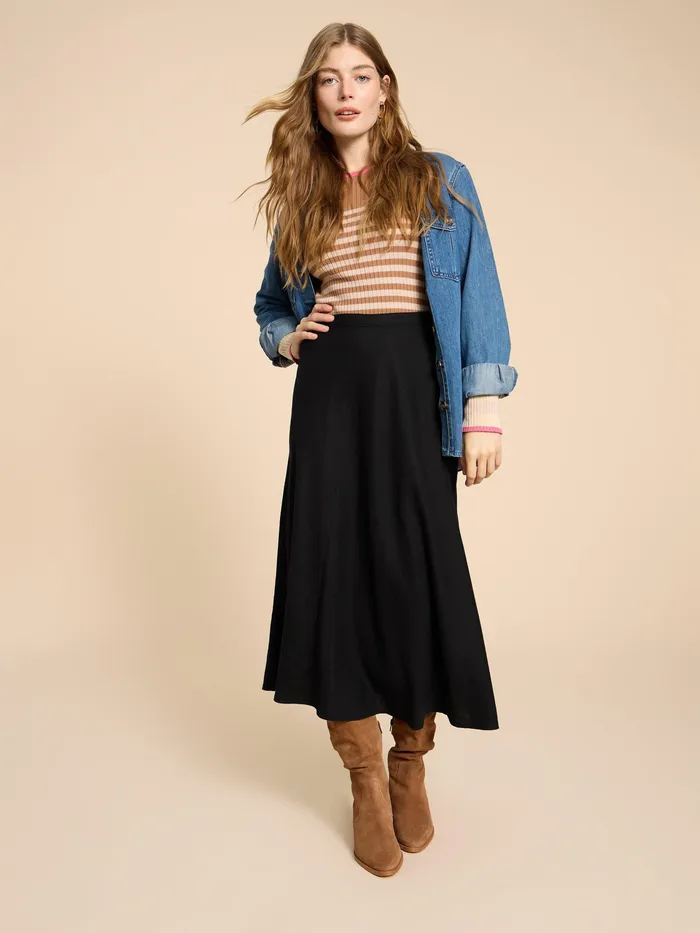Women White Stuff Clothing Clemence Linen Blend Skirt