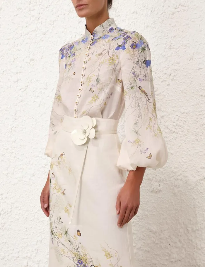 Zimmermann Clothing Harmony Blouse Citrus Butterflies 8211 Women