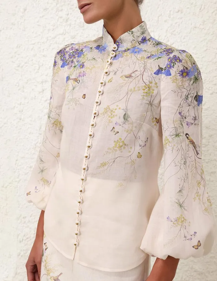 Zimmermann Clothing Harmony Blouse Citrus Butterflies 8211 Women