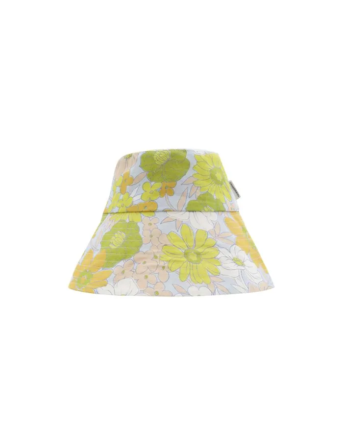 Zimmermann Hats Printed Long Brim Bucket Hat Green Multi Floral 8211 Women