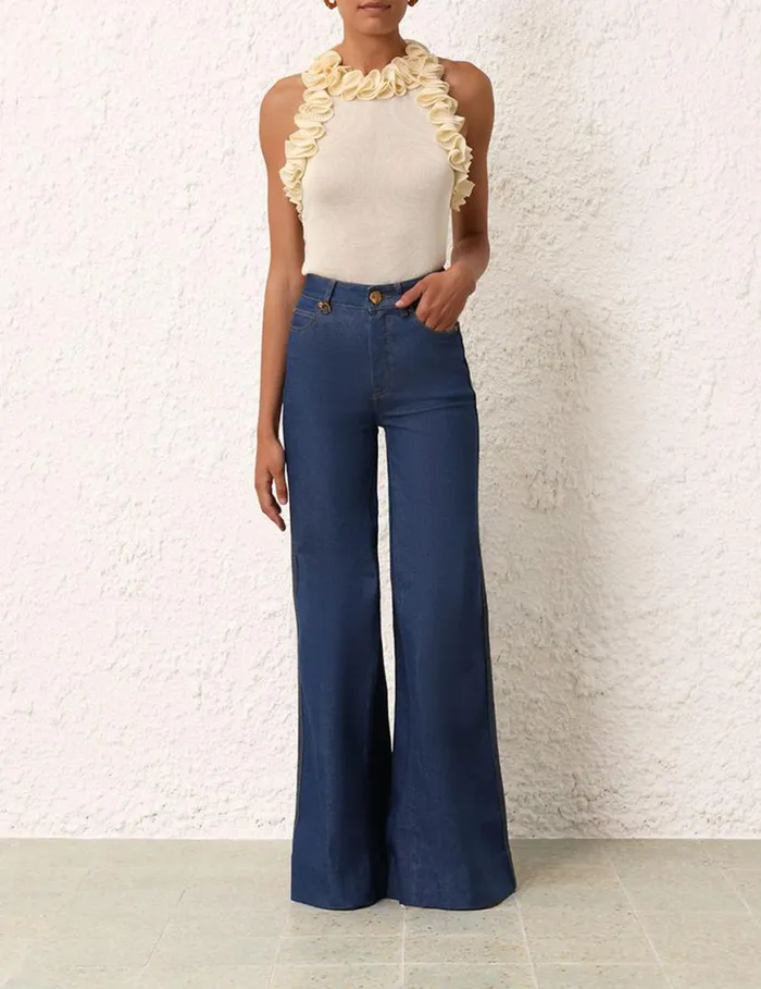 Zimmermann Shorts and Pants Matchmaker Palazzo Jean Railway Blue 8211 Women
