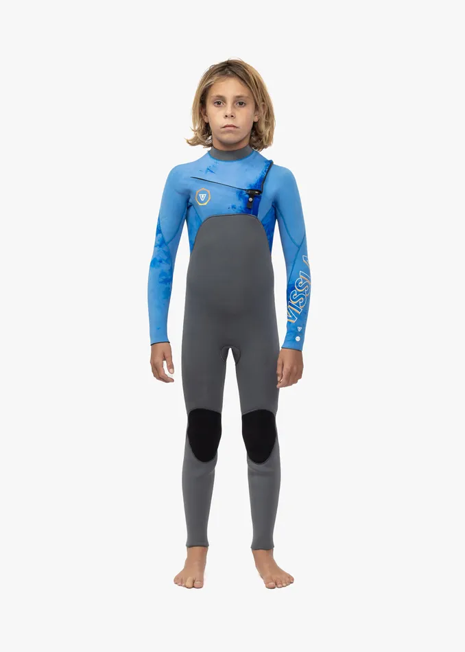 7 Seas Boys 32 Full Chest Zip Wetsuit Tie Dye Youth Wetsuits Vissla