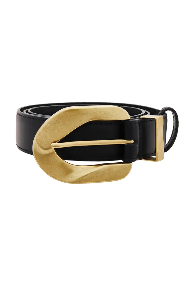 Adana Leather Belt Black and Gold Women Lovers and Friends Other Accessories Adana Leather Belt Black and Gold Women Lovers and Friends Other Accessories