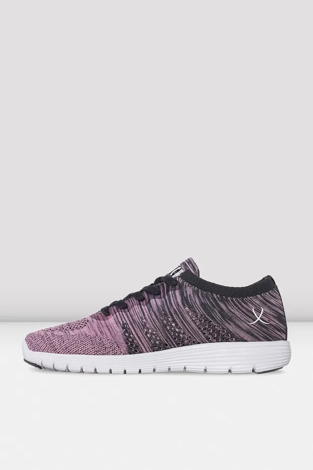 Adult Bloch Adult Omnia Lightweight Knited Sneakers Pink Grey Knit Dance Sneakers Adult Bloch Adult Omnia Lightweight Knited Sneakers Pink Grey Knit Dance Sneakers