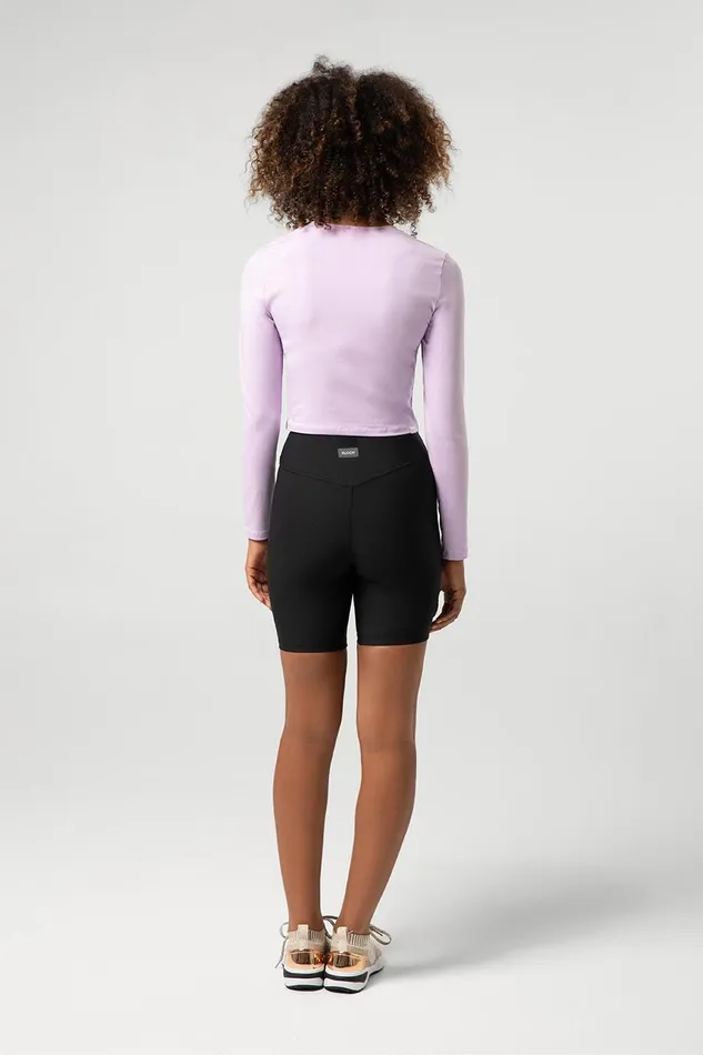 Adult Bloch Ladies Heritage Bloch Print Fitted Long Sleeve Tee Light Purple Tops