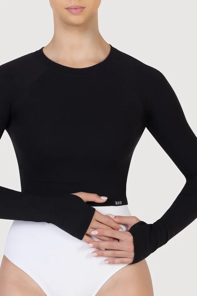 Adult Bloch Ladies Saoirse Soft Twist Back Top Black Tops
