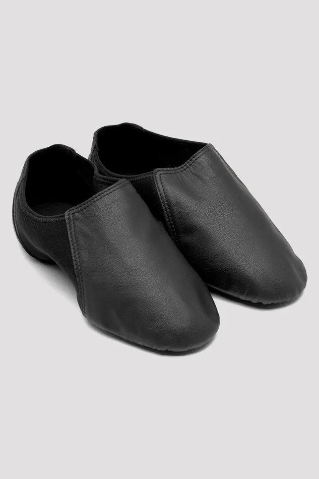 Adult Bloch Ladies Spark Leather and Neoprene Jazz Shoes Black Leather Jazz