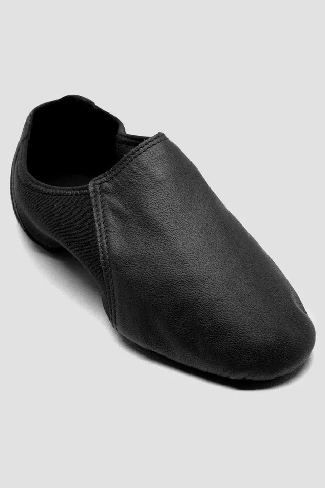 Adult Bloch Ladies Spark Leather and Neoprene Jazz Shoes Black Leather Jazz