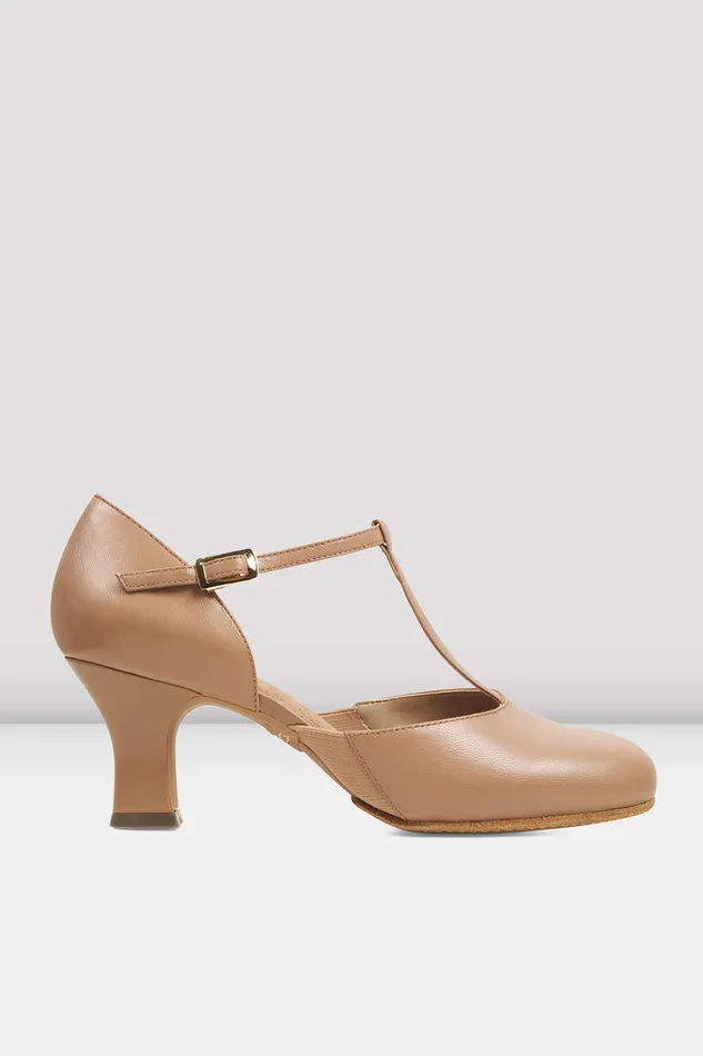 Adult Ladies Split Flex Leather Character Shoes Tan Leather Character Bloch