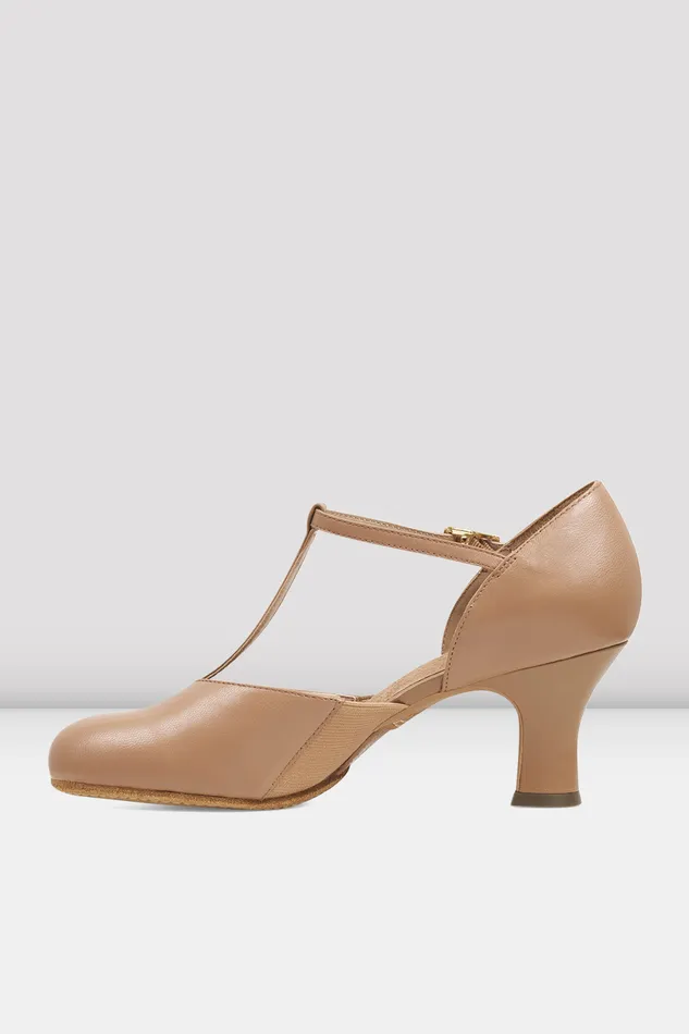 Adult Ladies Split Flex Leather Character Shoes Tan Leather Character Bloch