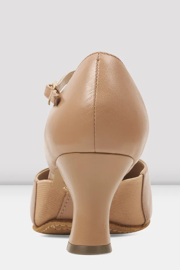 Adult Ladies Split Flex Leather Character Shoes Tan Leather Character Bloch