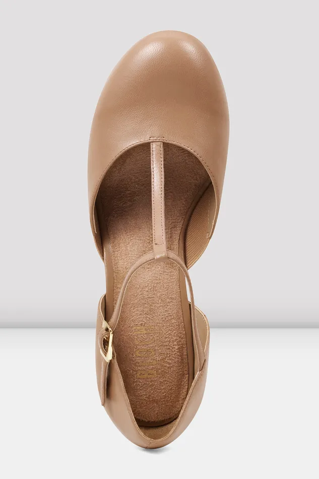 Adult Ladies Split Flex Leather Character Shoes Tan Leather Character Bloch
