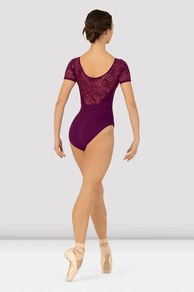Adult Leotards Bloch Ladies Vienna Short Sleeve Leotard Boysenberry