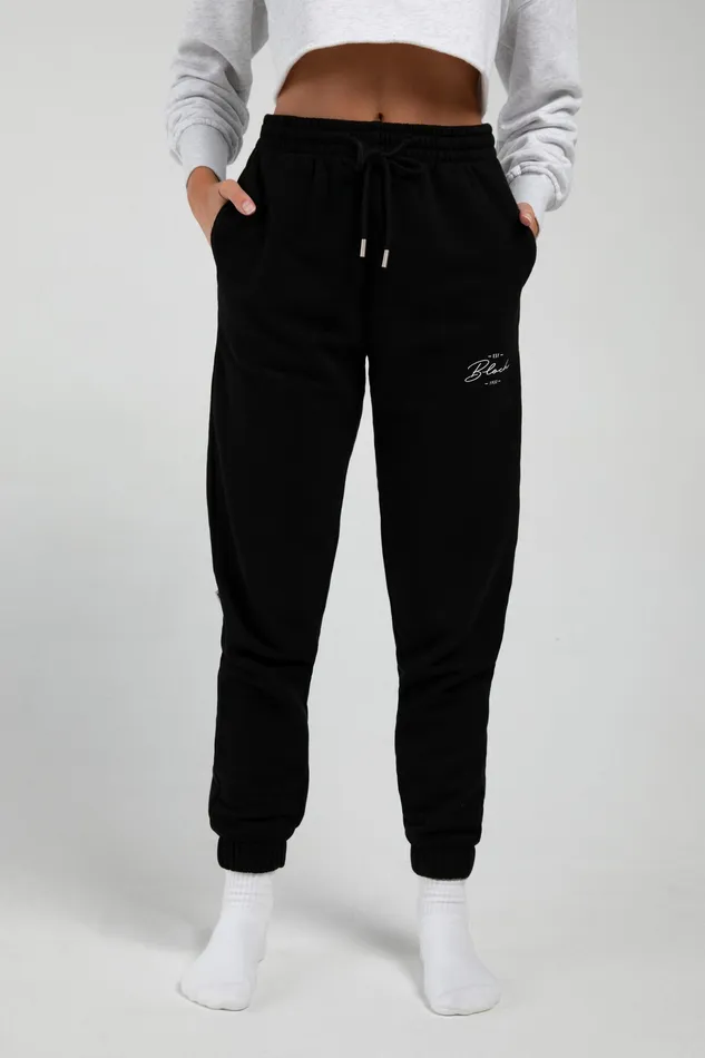 Adult OffDuty High Waist Joggers Black Pants and Leggings Bloch
