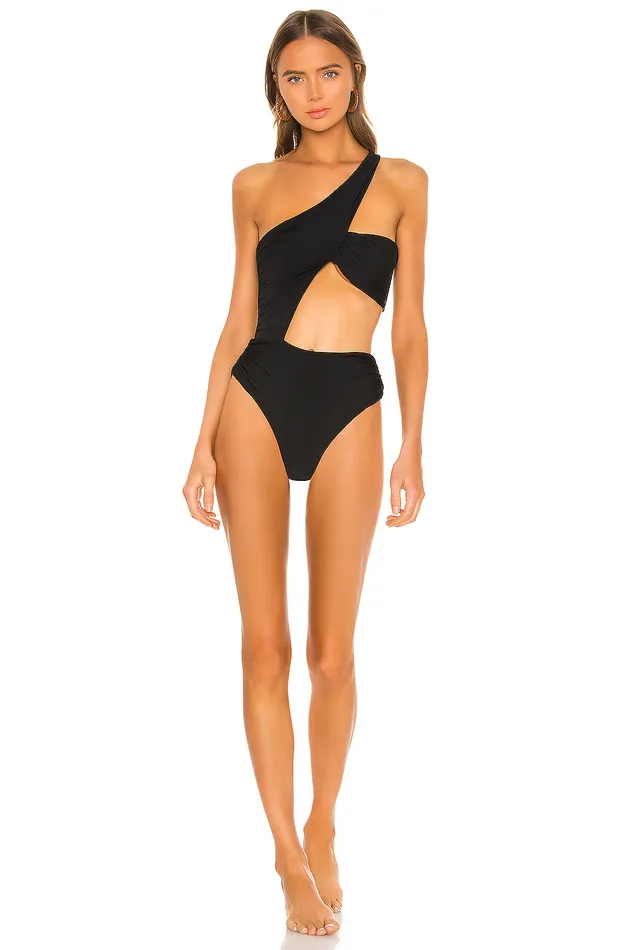 Aiko One Piece Black Women Lovers and Friends Swimsuits and CoverUps