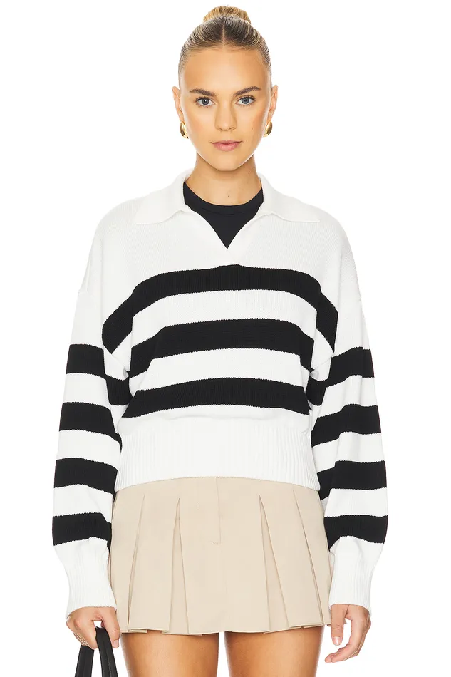 Allegrina Sweater Black and White Stripe Women Lovers and Friends Sweaters and Knits Allegrina Sweater Black and White Stripe Women Lovers and Friends Sweaters and Knits
