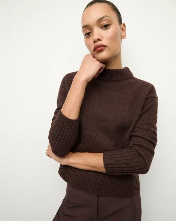 Andi Merino Cashmere Sweater Dark Chocolate Women Veronica Beard Sweaters