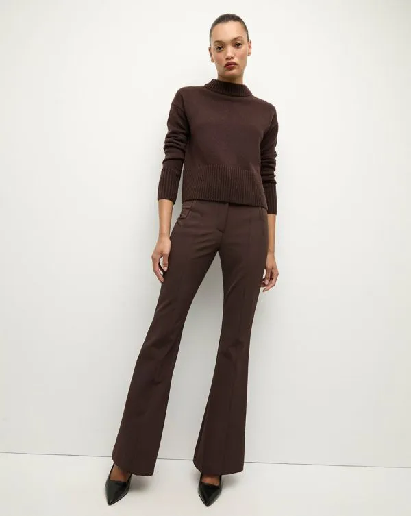 Andi Merino Cashmere Sweater Dark Chocolate Women Veronica Beard Sweaters Andi Merino Cashmere Sweater Dark Chocolate Women Veronica Beard Sweaters