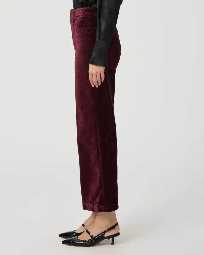 Anessa Trouser Wide Leg Pant 8211 Dark Oxblood Velvet Pants PAIGE Women Anessa Trouser Wide Leg Pant 8211 Dark Oxblood Velvet Pants PAIGE Women
