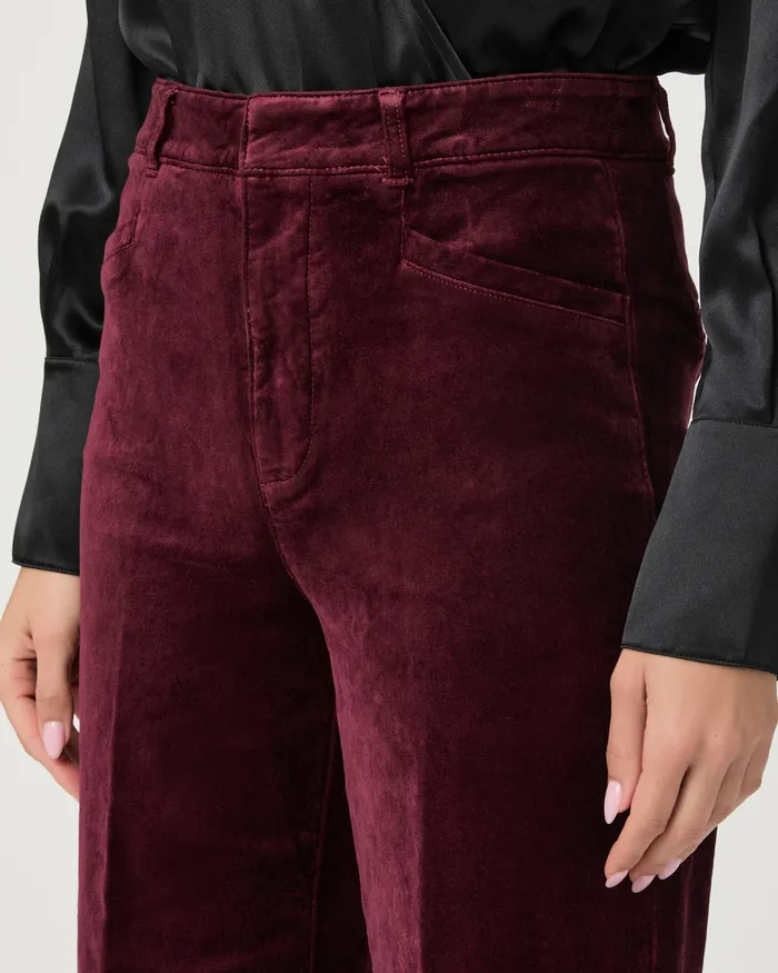 Anessa Trouser Wide Leg Pant 8211 Dark Oxblood Velvet Pants PAIGE Women Anessa Trouser Wide Leg Pant 8211 Dark Oxblood Velvet Pants PAIGE Women