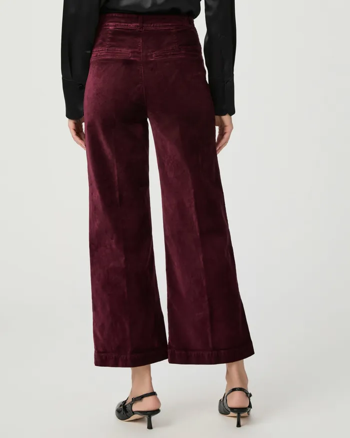 Anessa Trouser Wide Leg Pant 8211 Dark Oxblood Velvet Pants PAIGE Women Anessa Trouser Wide Leg Pant 8211 Dark Oxblood Velvet Pants PAIGE Women