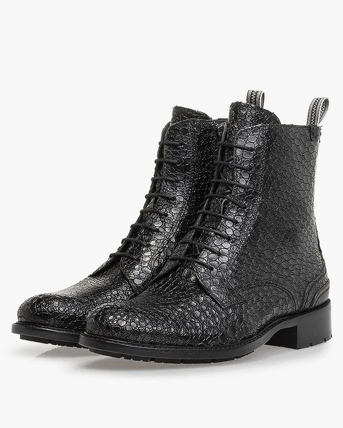 Ankle Boots Women Floris Van Bommel Irisi 0119 Printed Leather