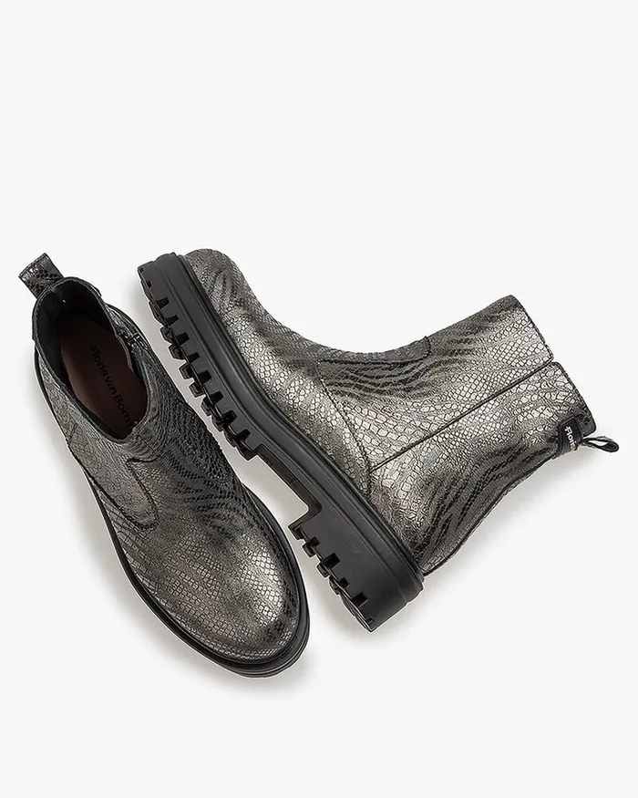 Ankle Boots Women Floris Van Bommel Wonki 1000 Metallicprint