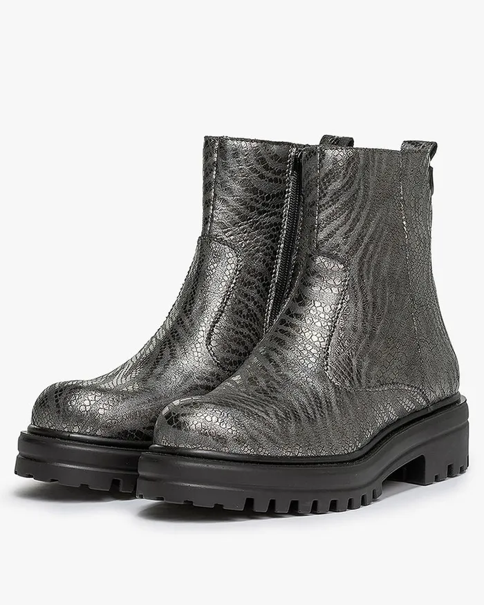 Ankle Boots Women Floris Van Bommel Wonki 1000 Metallicprint