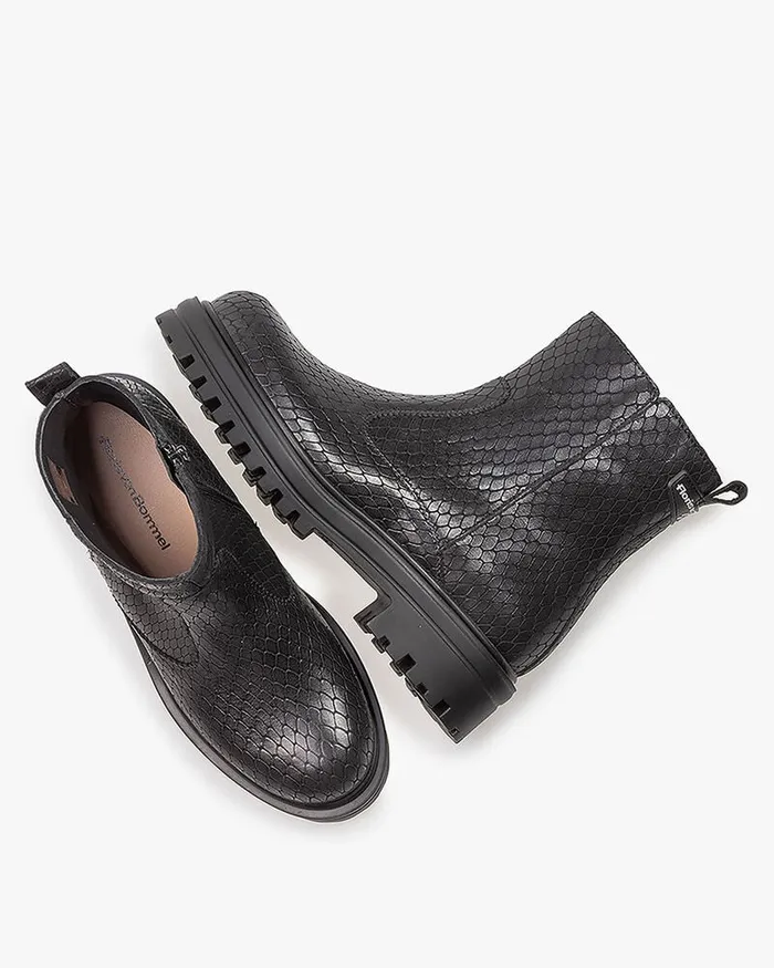 Ankle Boots Women Floris Van Bommel Wonki 1001 Printedleather