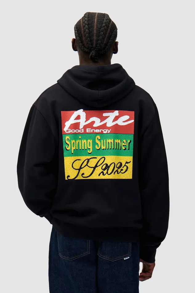 Arte Antwerp Sweat capuche imprim Energy Noir Men Sweats capuche