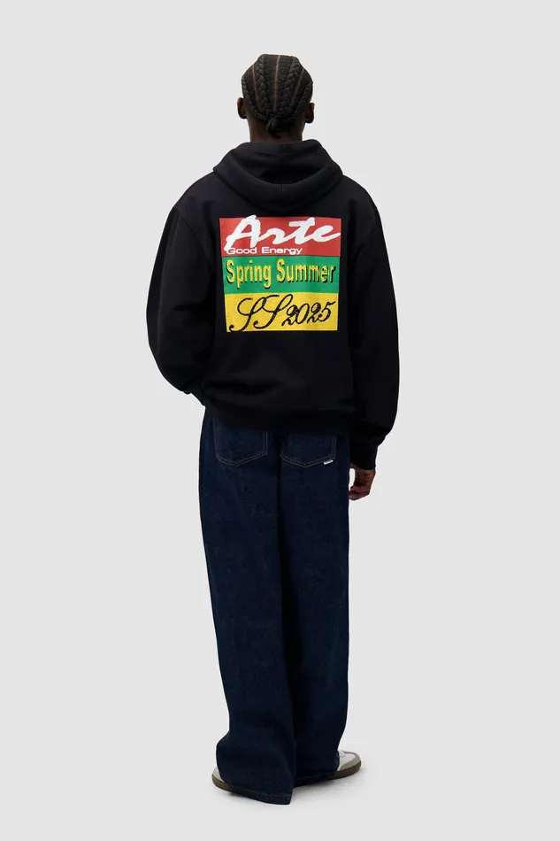 Arte Antwerp Sweat capuche imprim Energy Noir Men Sweats capuche