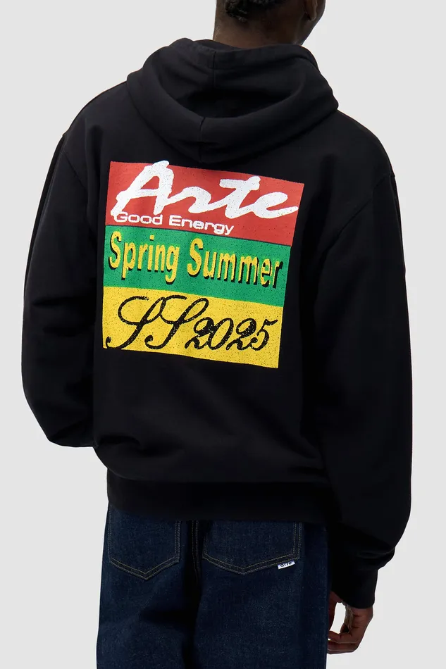 Arte Antwerp Sweat capuche imprim Energy Noir Men Sweats capuche