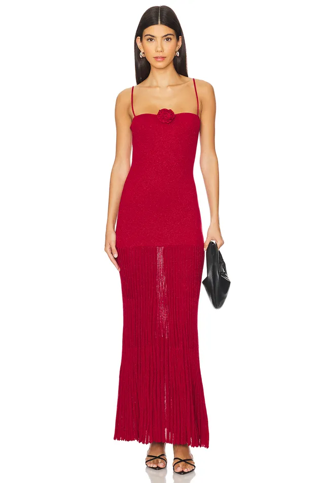 Aster Maxi Dress Red Women Lovers and Friends Sweaters and Knits