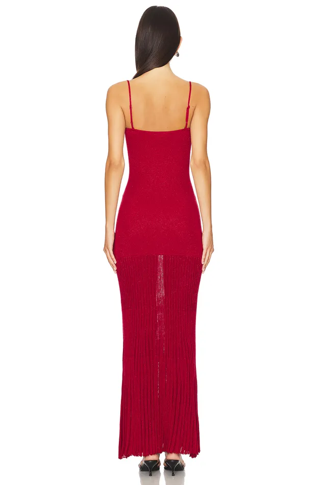 Aster Maxi Dress Red Women Lovers and Friends Sweaters and Knits