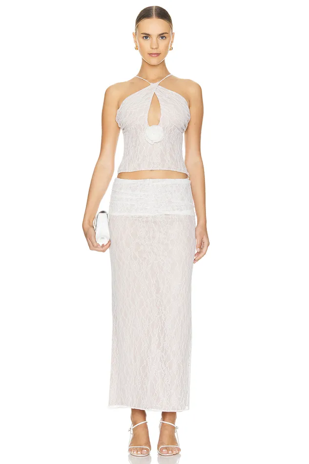 Astra Top White Lace Women Lovers and Friends Tops Astra Top White Lace Women Lovers and Friends Tops