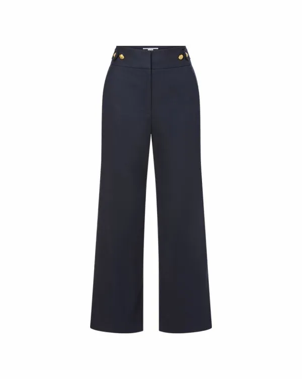 Aubrie Linen Pant Navy Women Veronica Beard Pants Aubrie Linen Pant Navy Women Veronica Beard Pants