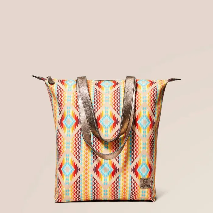 Bags and Wallets Women Ariat Tall Tote Diamond Stripe Orange
