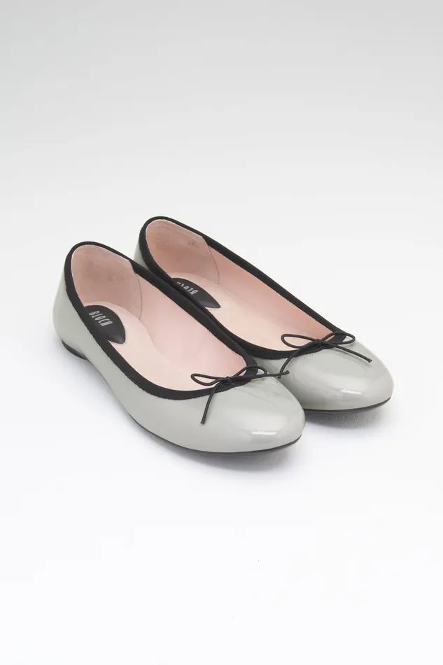 Ballet Flats Adult Ladies Ascella Ballet Flats Silver Patent Bloch