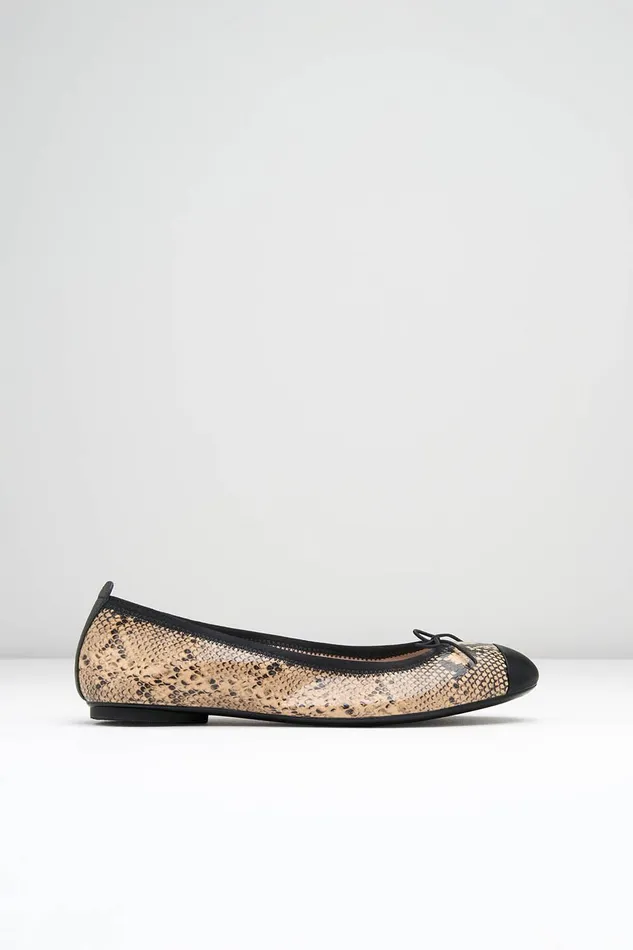 Ballet Flats Bloch Adult Ladies Astra Ballet Flats Tan Python