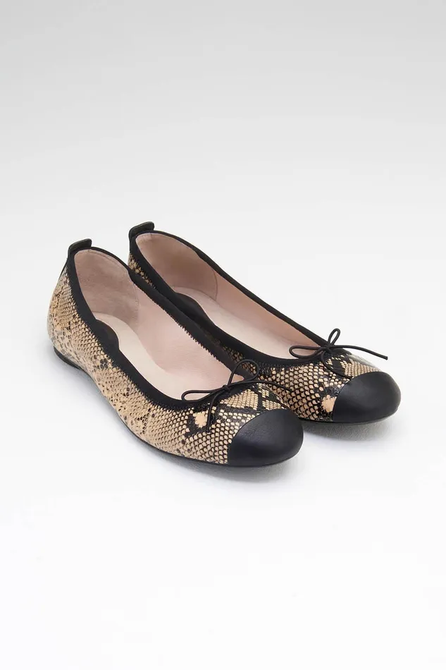 Ballet Flats Bloch Adult Ladies Astra Ballet Flats Tan Python