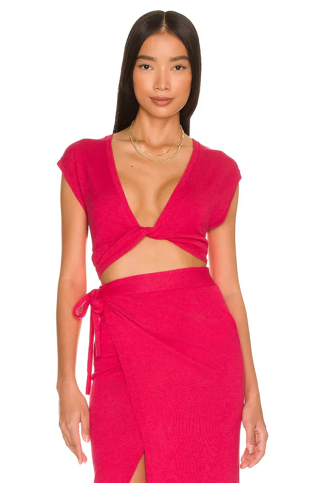 Basia Twist Top Deep Magenta Women Lovers and Friends Tops