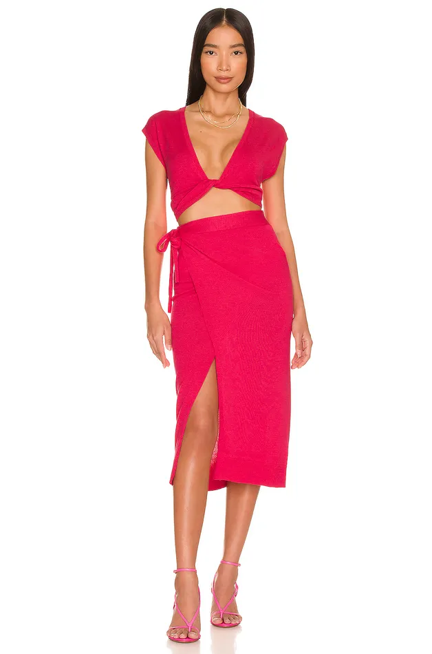 Basia Twist Top Deep Magenta Women Lovers and Friends Tops Basia Twist Top Deep Magenta Women Lovers and Friends Tops