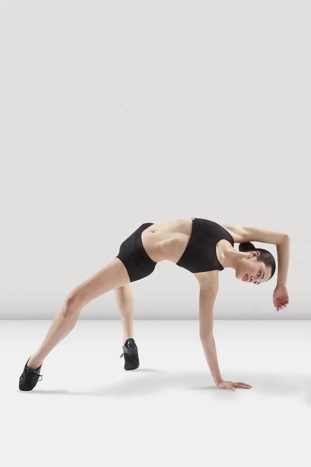 Basics Bloch Adult Ladies Arabesque V Front Short Black
