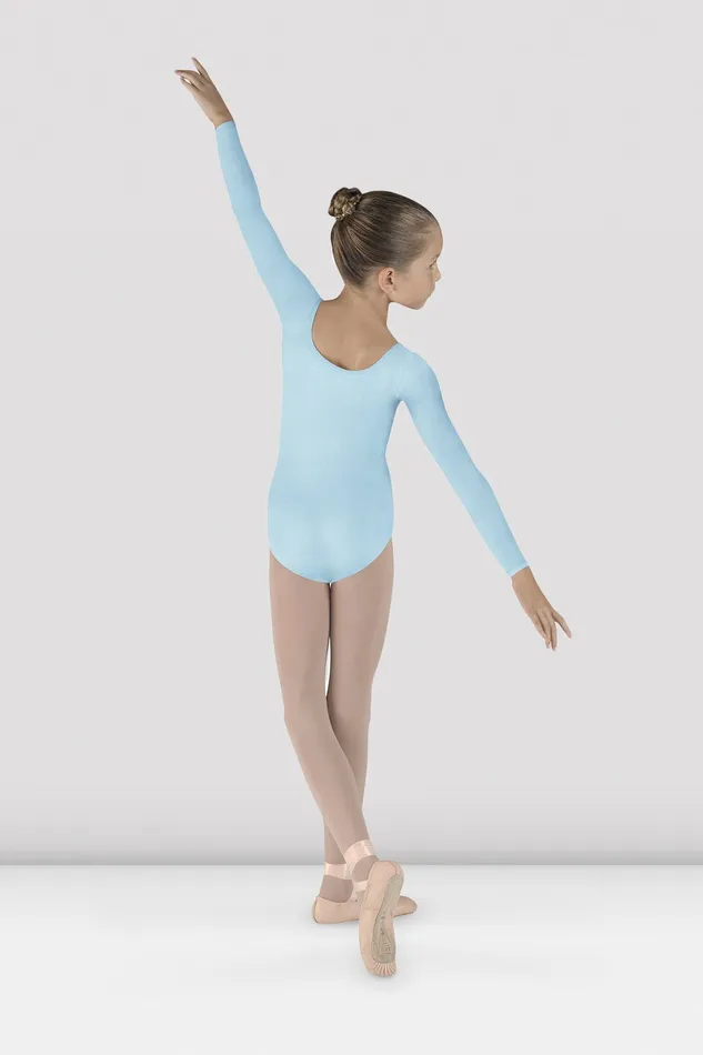 Basics Girls Meglio Long Sleeve Leotard Pastel Blue 8211 Bloch Children