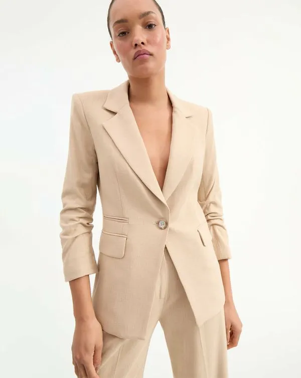 Battista Dickey Jacket Stone Khaki Women Veronica Beard Jackets and Outerwear Battista Dickey Jacket Stone Khaki Women Veronica Beard Jackets and Outerwear