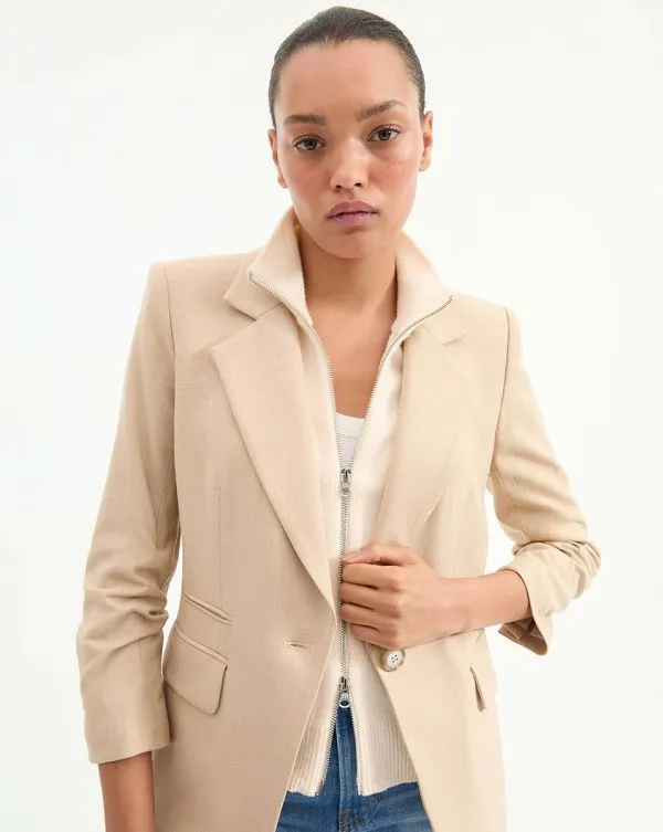 Battista Dickey Jacket Stone Khaki Women Veronica Beard Jackets and Outerwear Battista Dickey Jacket Stone Khaki Women Veronica Beard Jackets and Outerwear